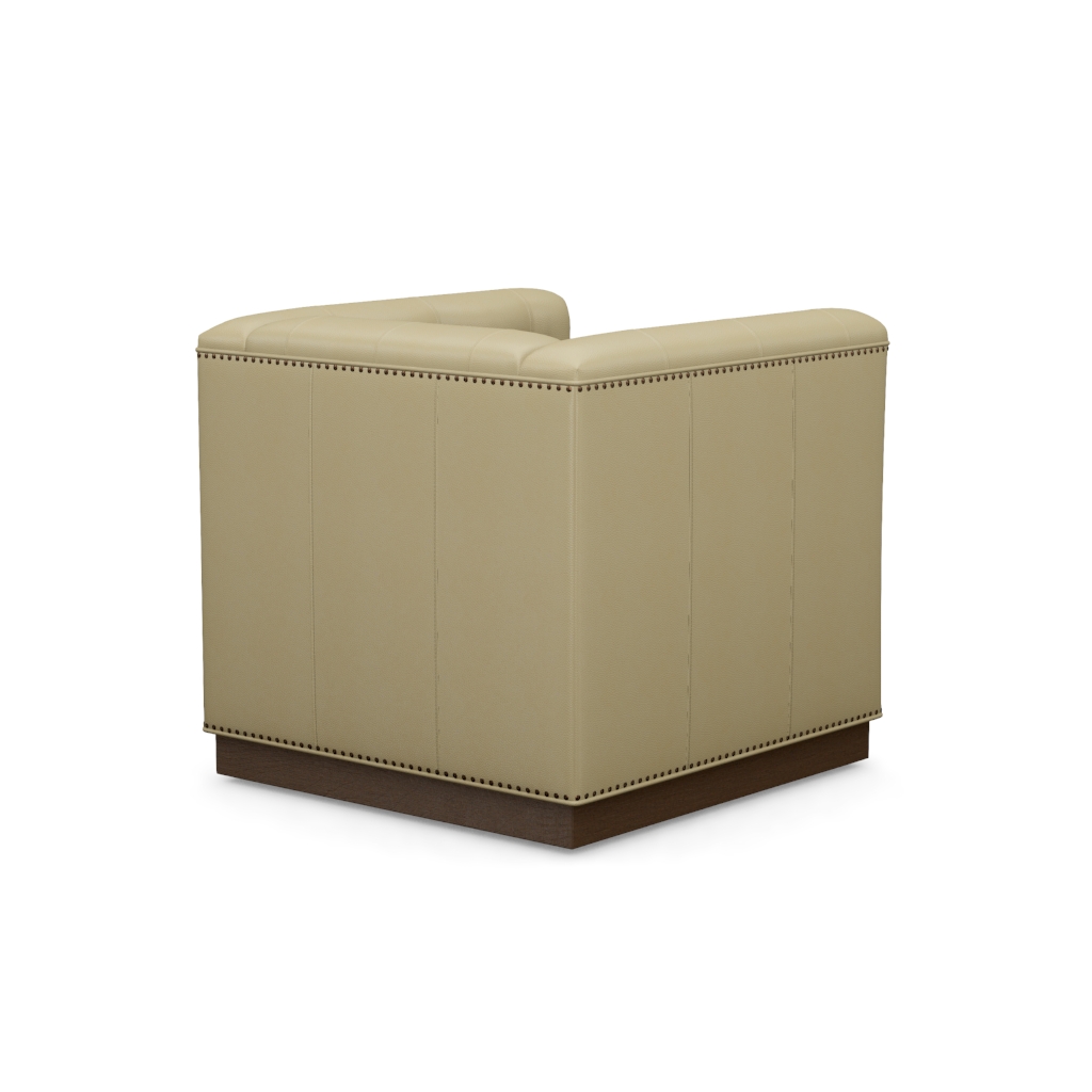Fremont Leather Swivel Chair – View at 250°