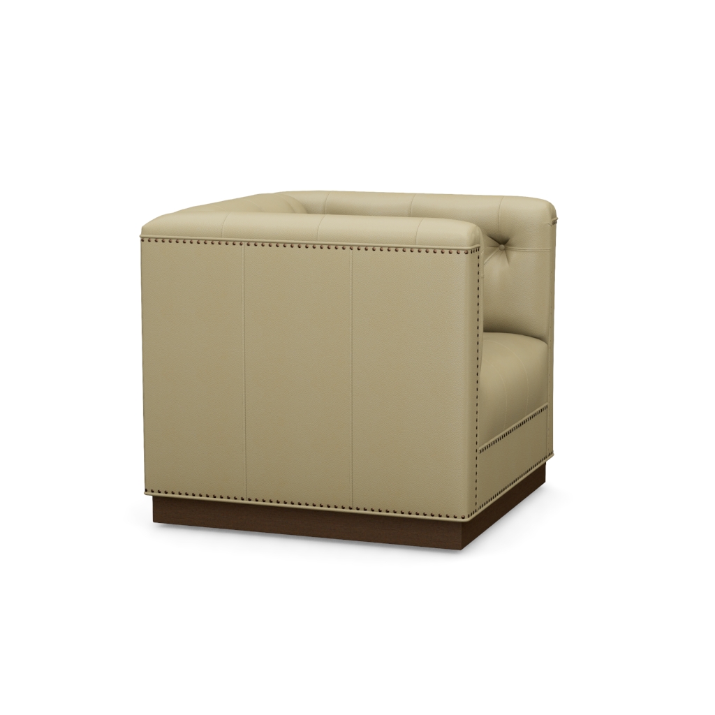 Fremont Leather Swivel Chair – View at 320°