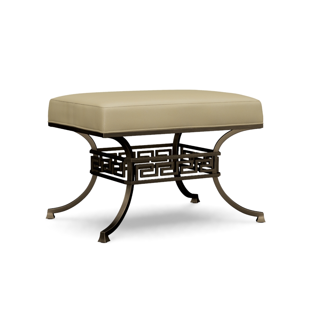 Beldon Leather Accent Ottoman – View at 0°