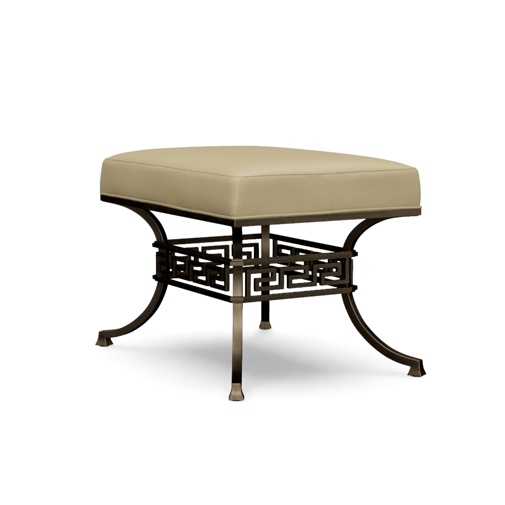 Beldon Leather Accent Ottoman – View at 90°