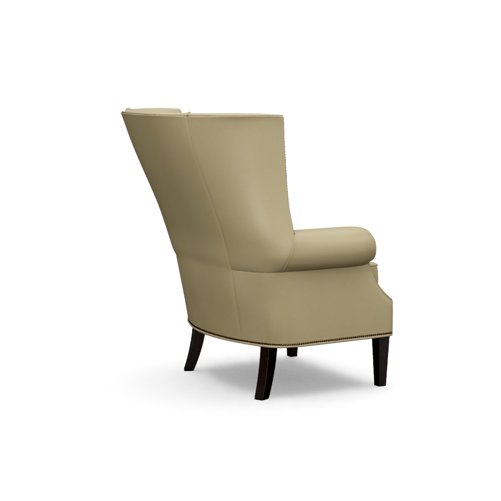 Marissa Leather Wing Chair – View at 270°