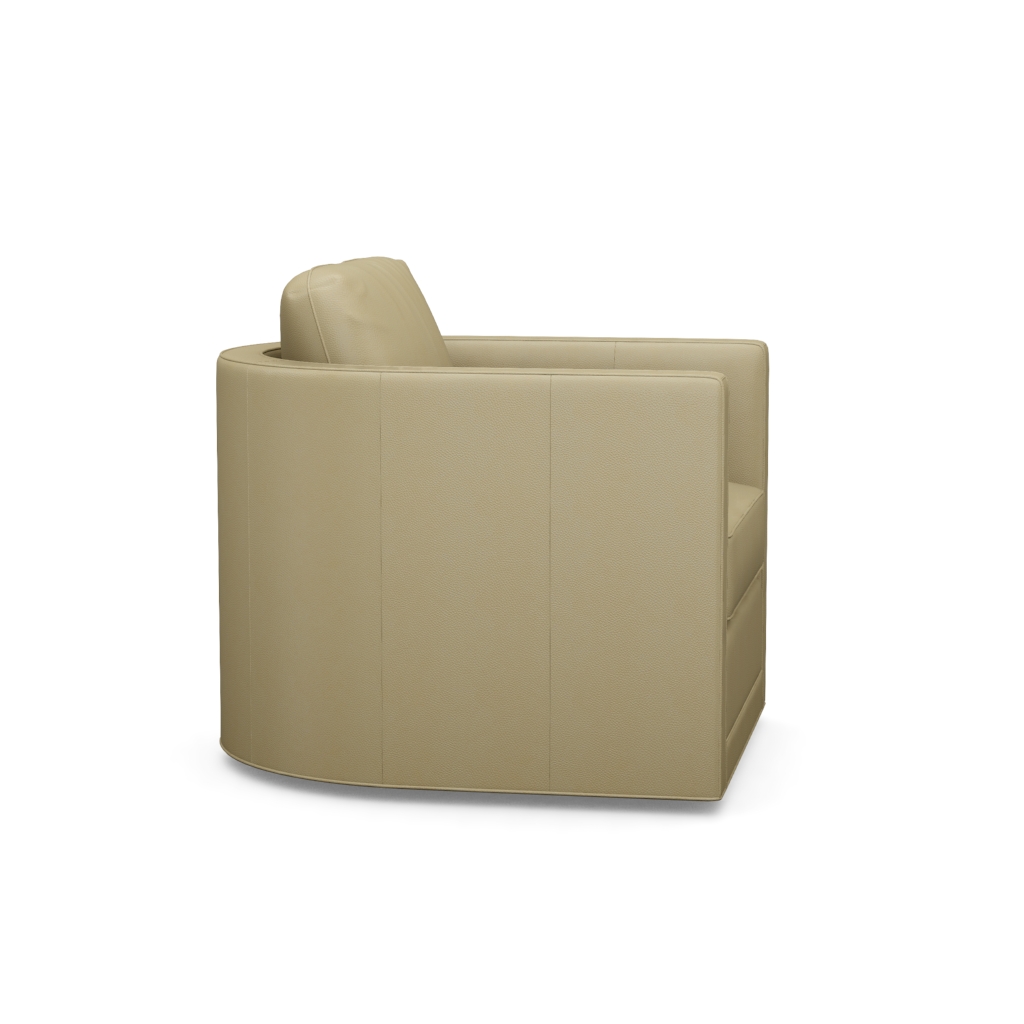 Dorado Beach Leather Swivel Chair – View at 310°