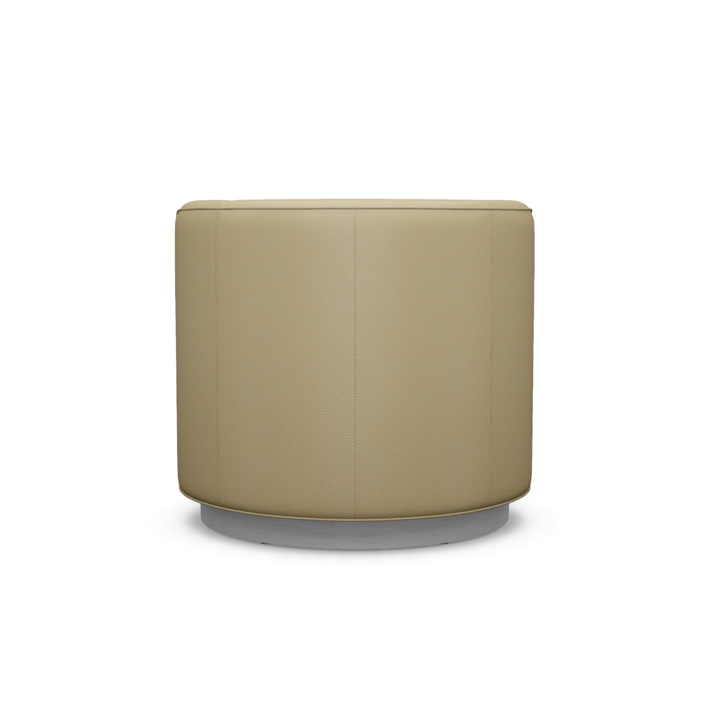 Piper Leather Swivel Chair – View at 210°