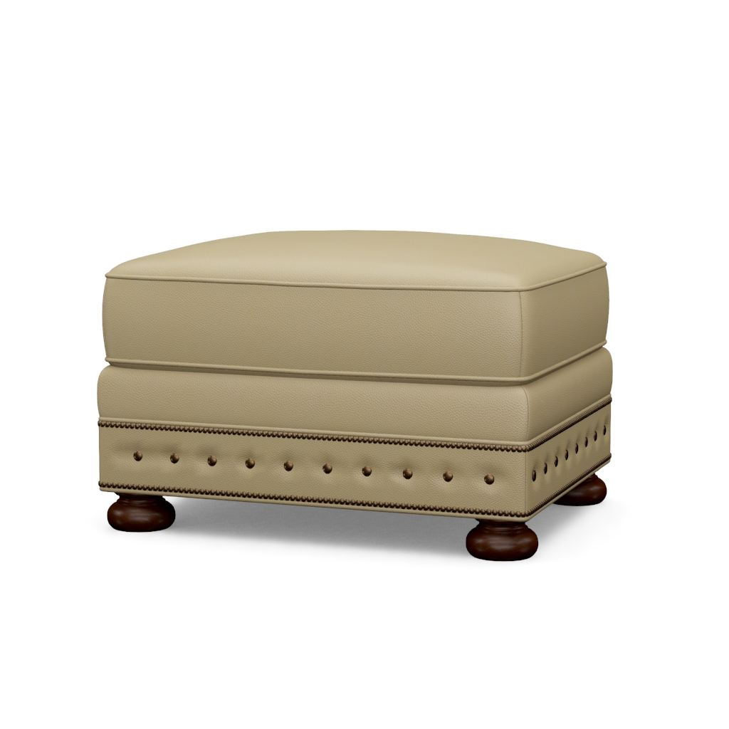 Devon Leather Ottoman – View at 230°