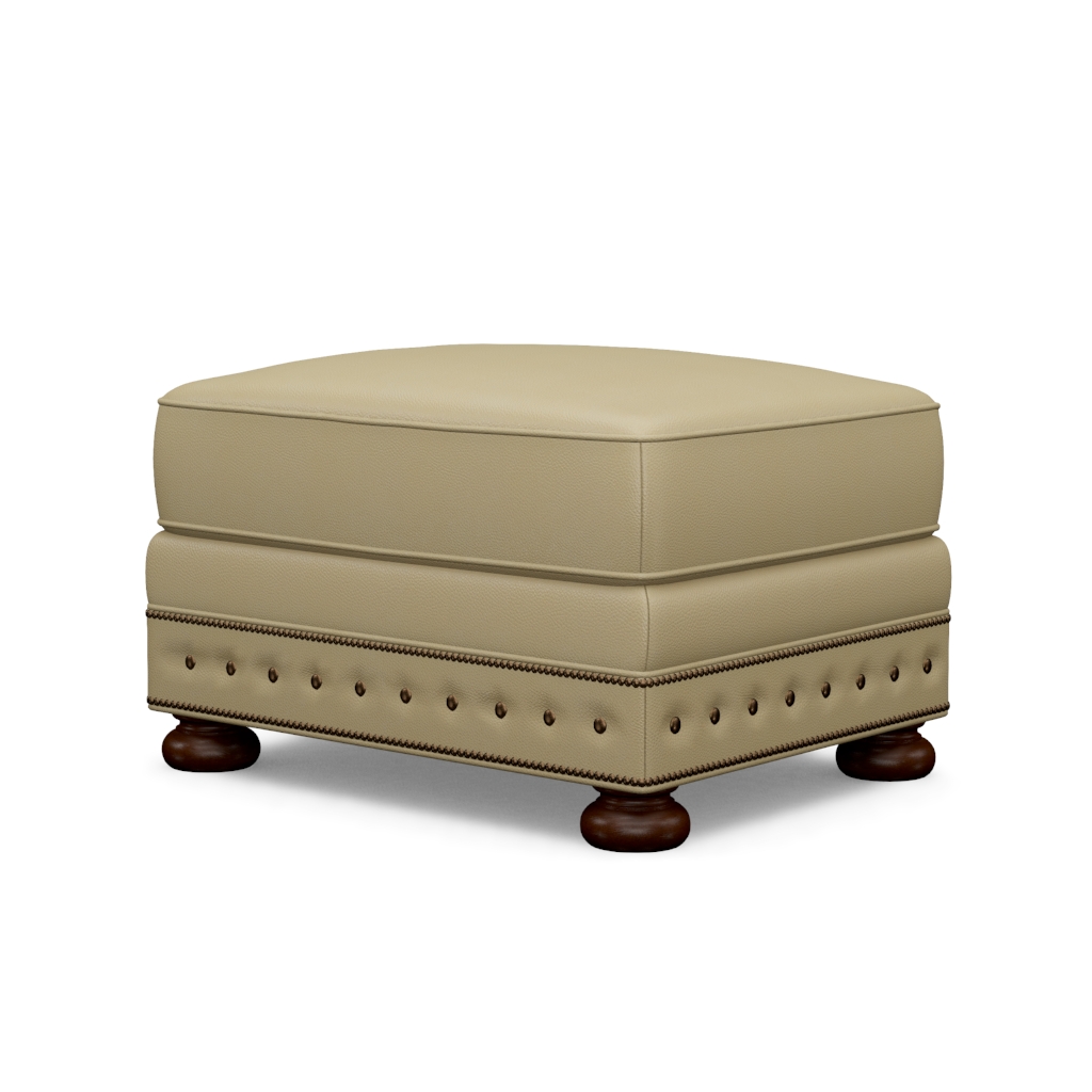 Devon Leather Ottoman – View at 250°