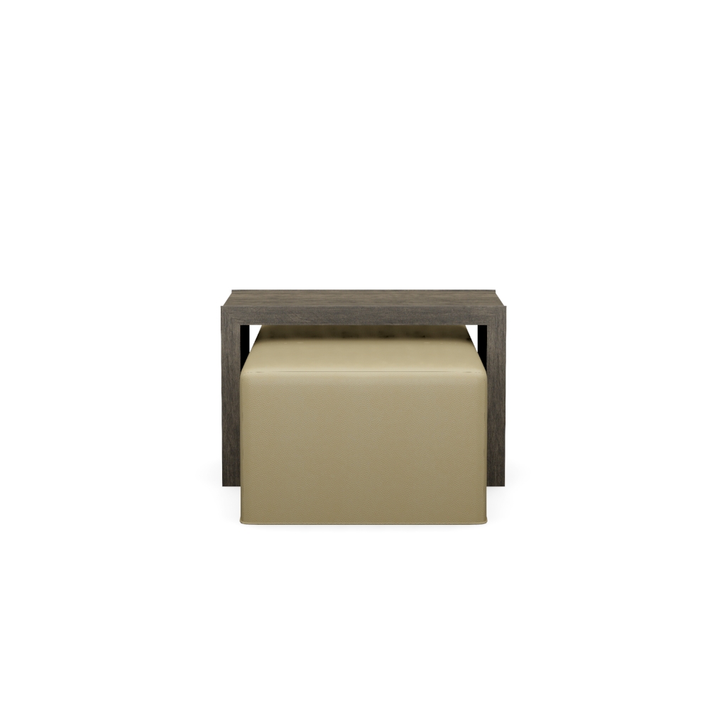 Savona Leather Cocktail Ottoman w/Slide – View at 300°