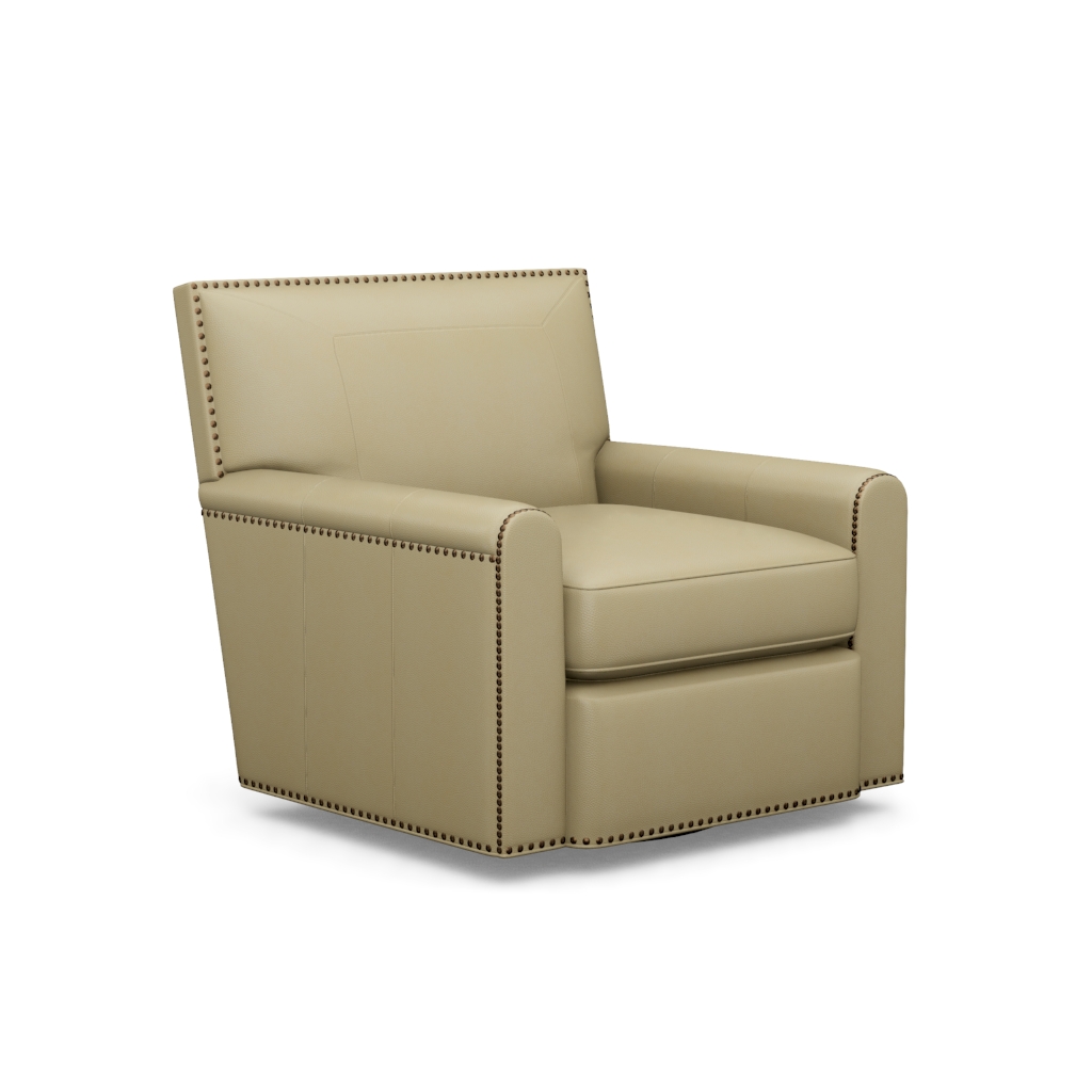 Stirling Park Leather Swivel Chair – View at 350°