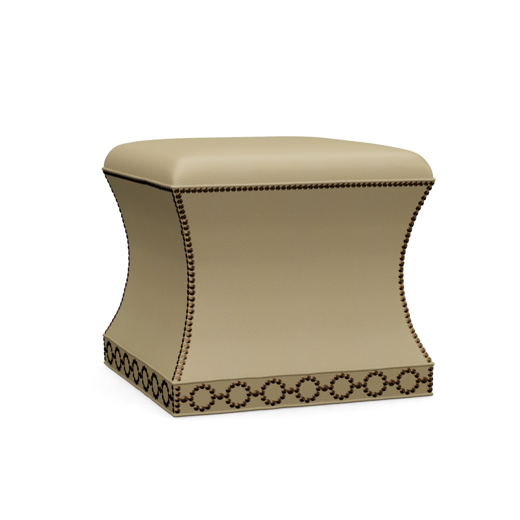 Merino Leather Ottoman – View at 190°