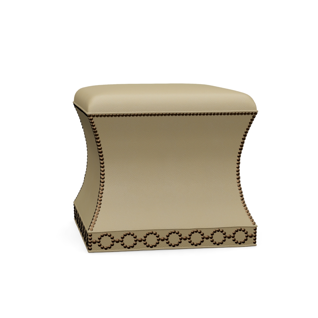 Merino Leather Ottoman – View at 290°