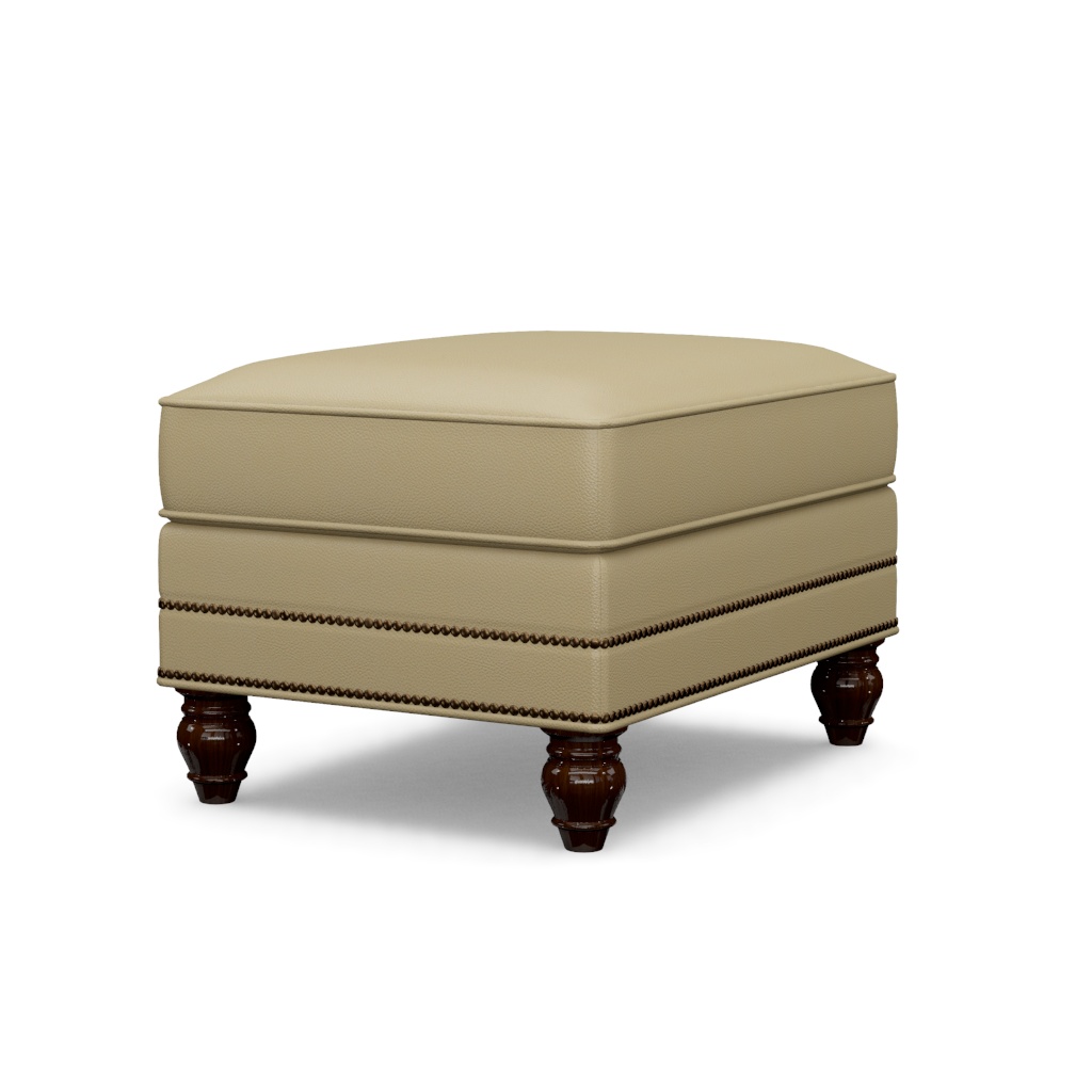 Shoal Creek Leather Ottoman – View at 330°