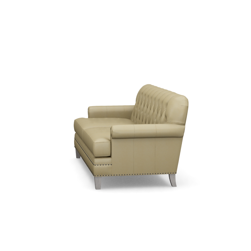 Hillstead Leather Settee – View at 110°