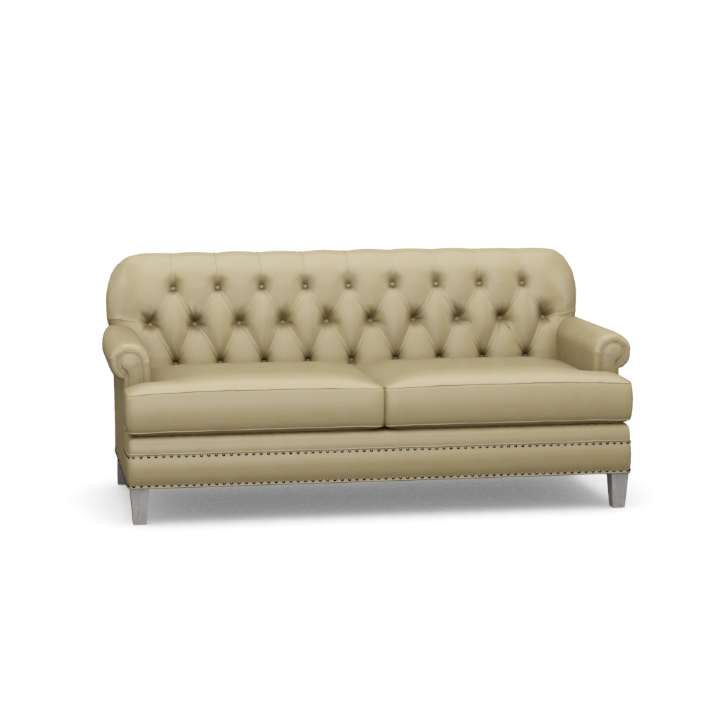 Hillstead Leather Settee – View at 20°