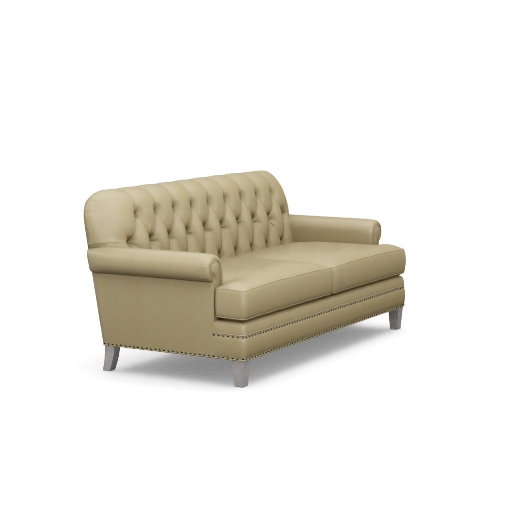 Hillstead Leather Settee – View at 330°