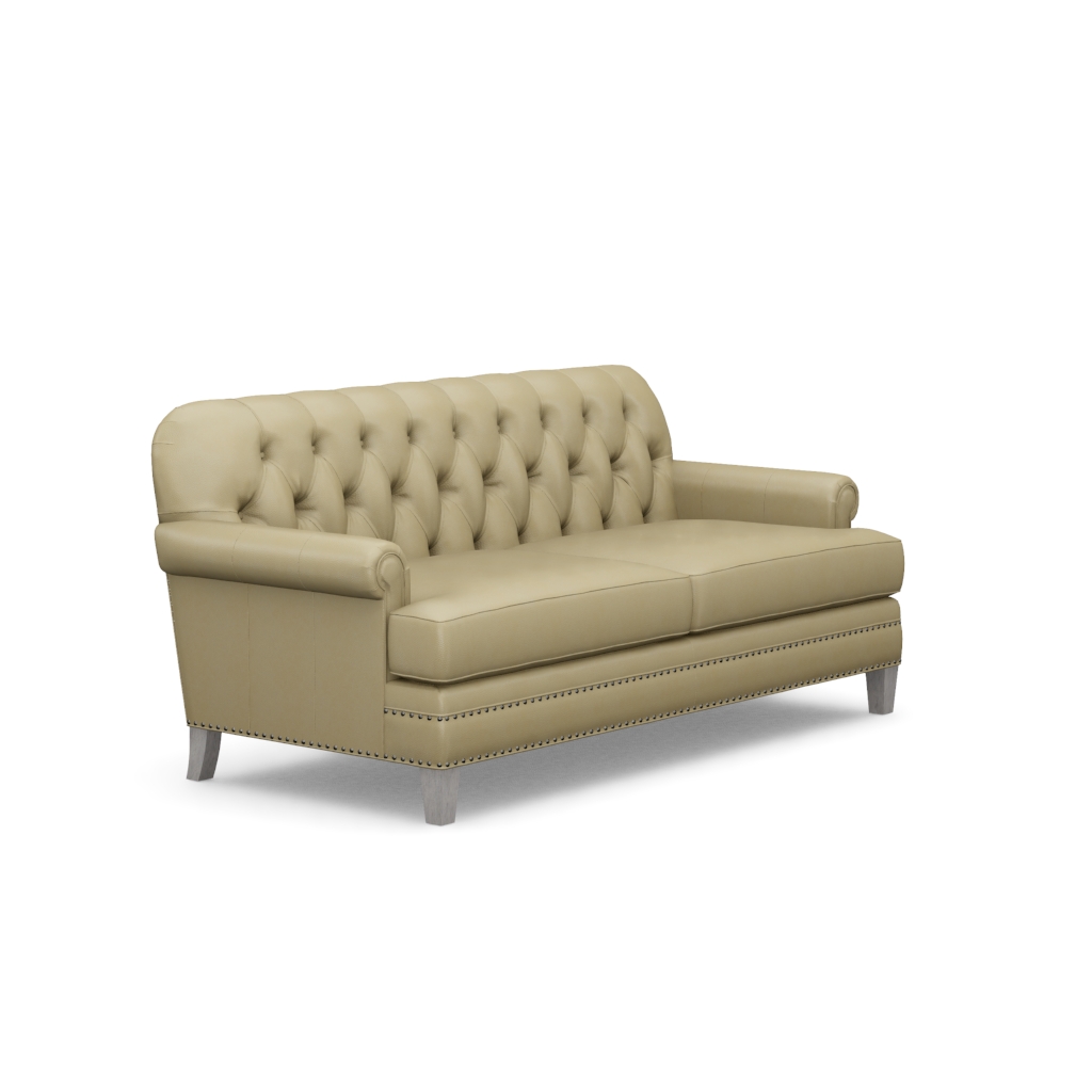 Hillstead Leather Settee – View at 340°
