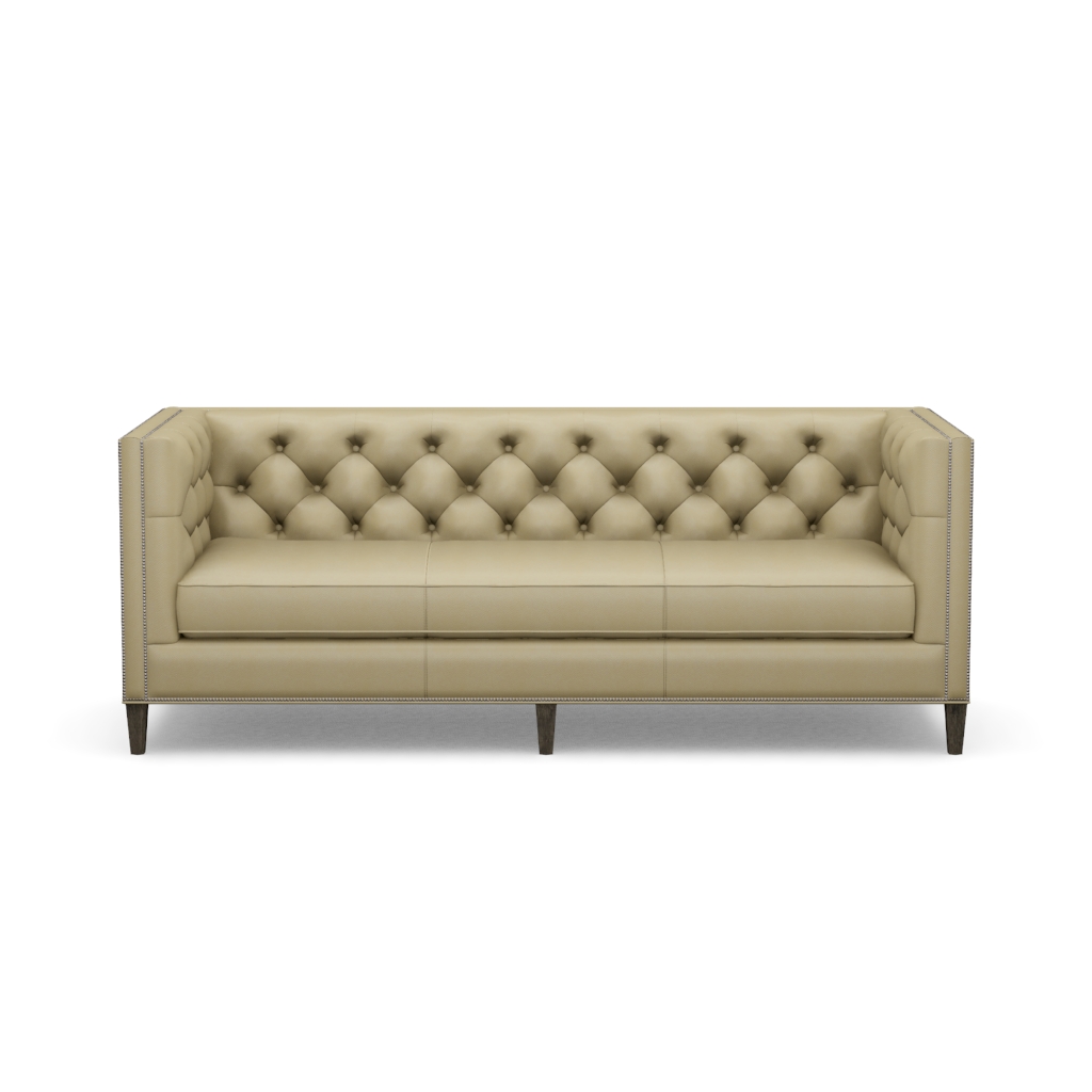Monaco Leather Sofa – View at 30°
