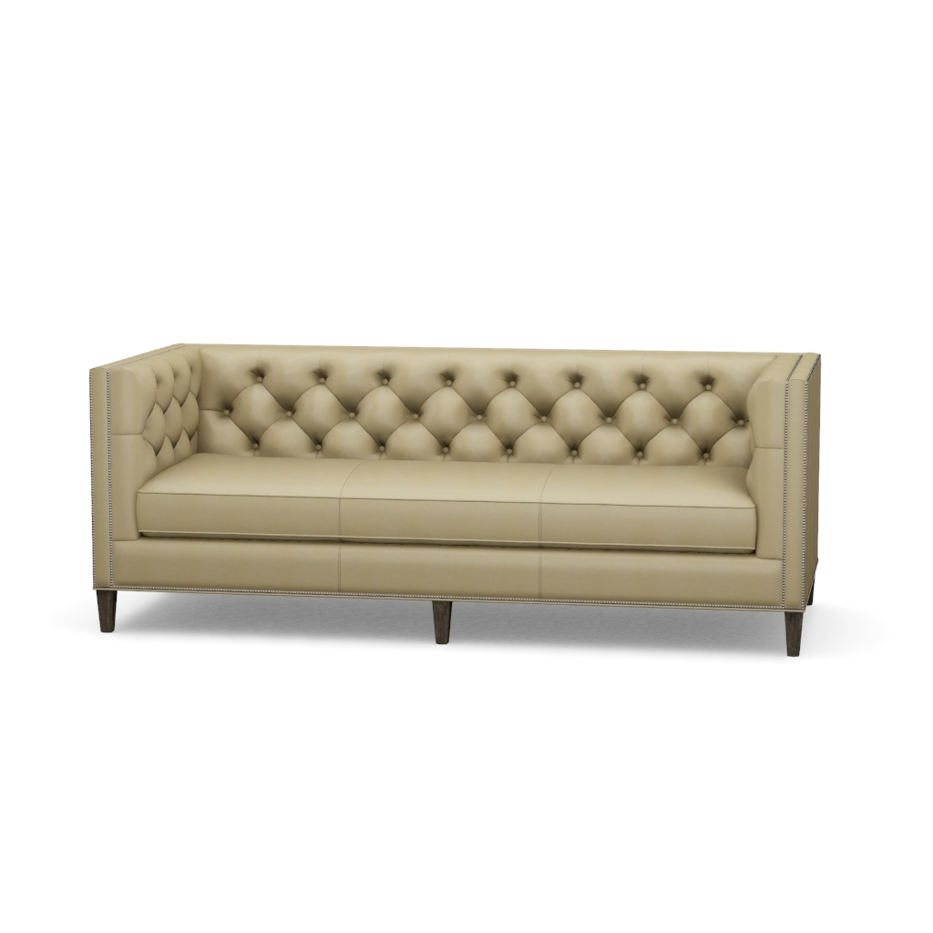Monaco Leather Sofa – View at 40°