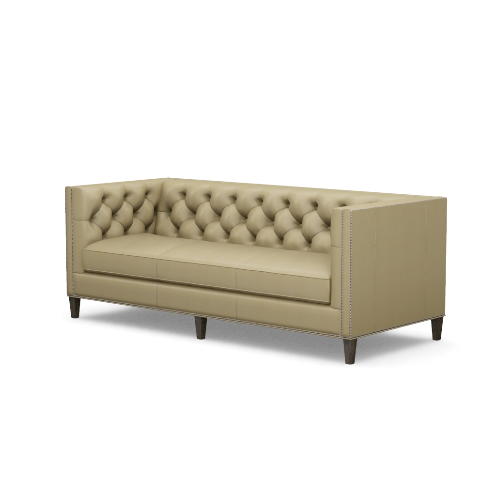 Monaco Leather Sofa – View at 70°