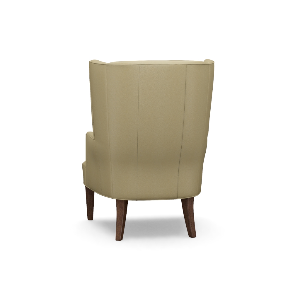 Brockton Leather Wing Chair – View at 200°