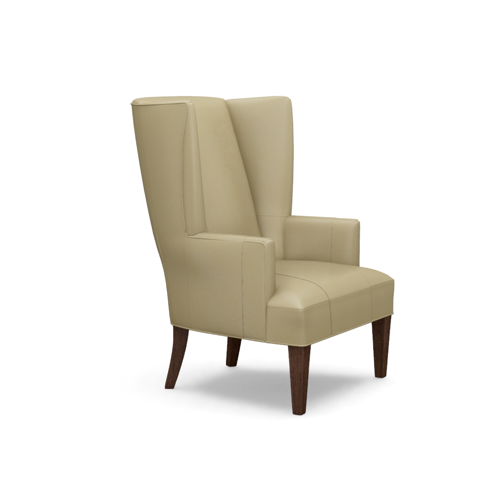 Brockton Leather Wing Chair – View at 330°