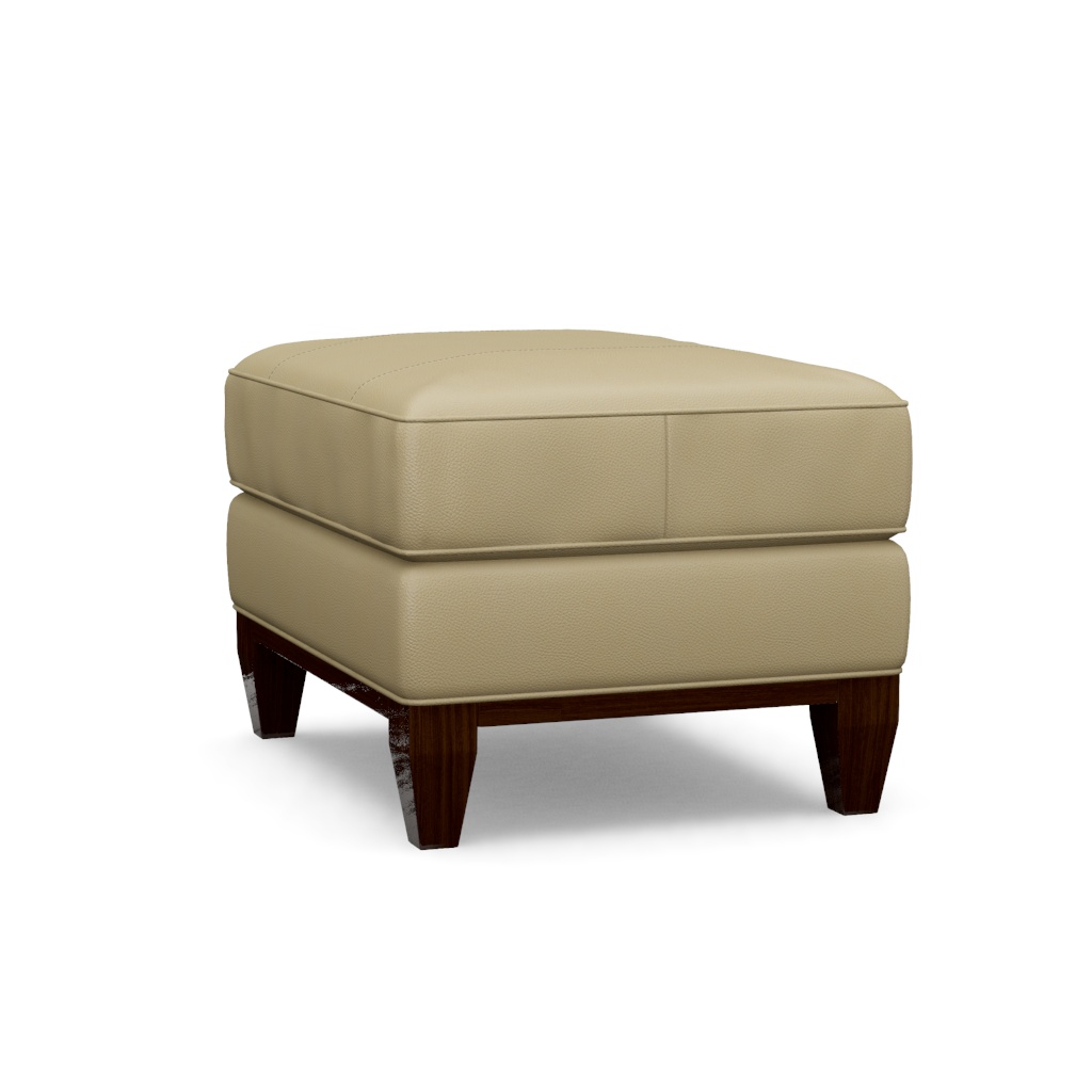 Conrad Leather Ottoman – View at 100°