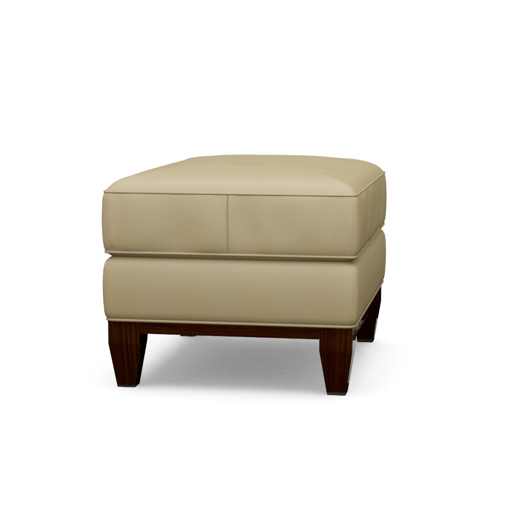 Conrad Leather Ottoman – View at 130°