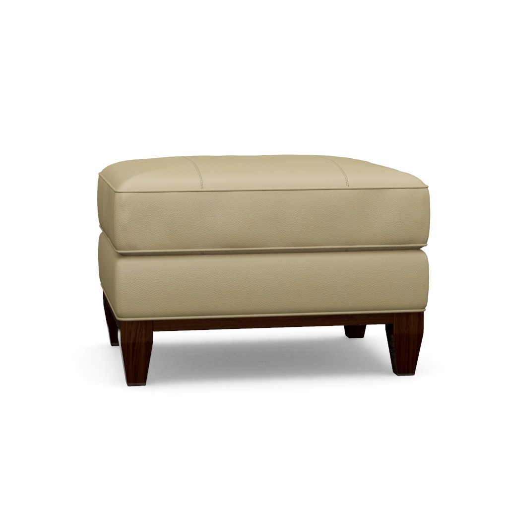 Conrad Leather Ottoman – View at 20°