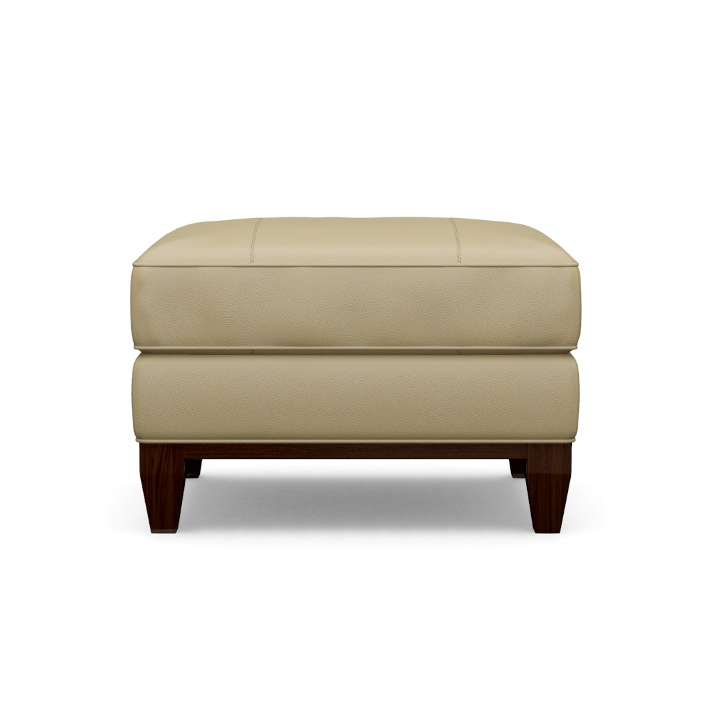 Conrad Leather Ottoman – View at 30°
