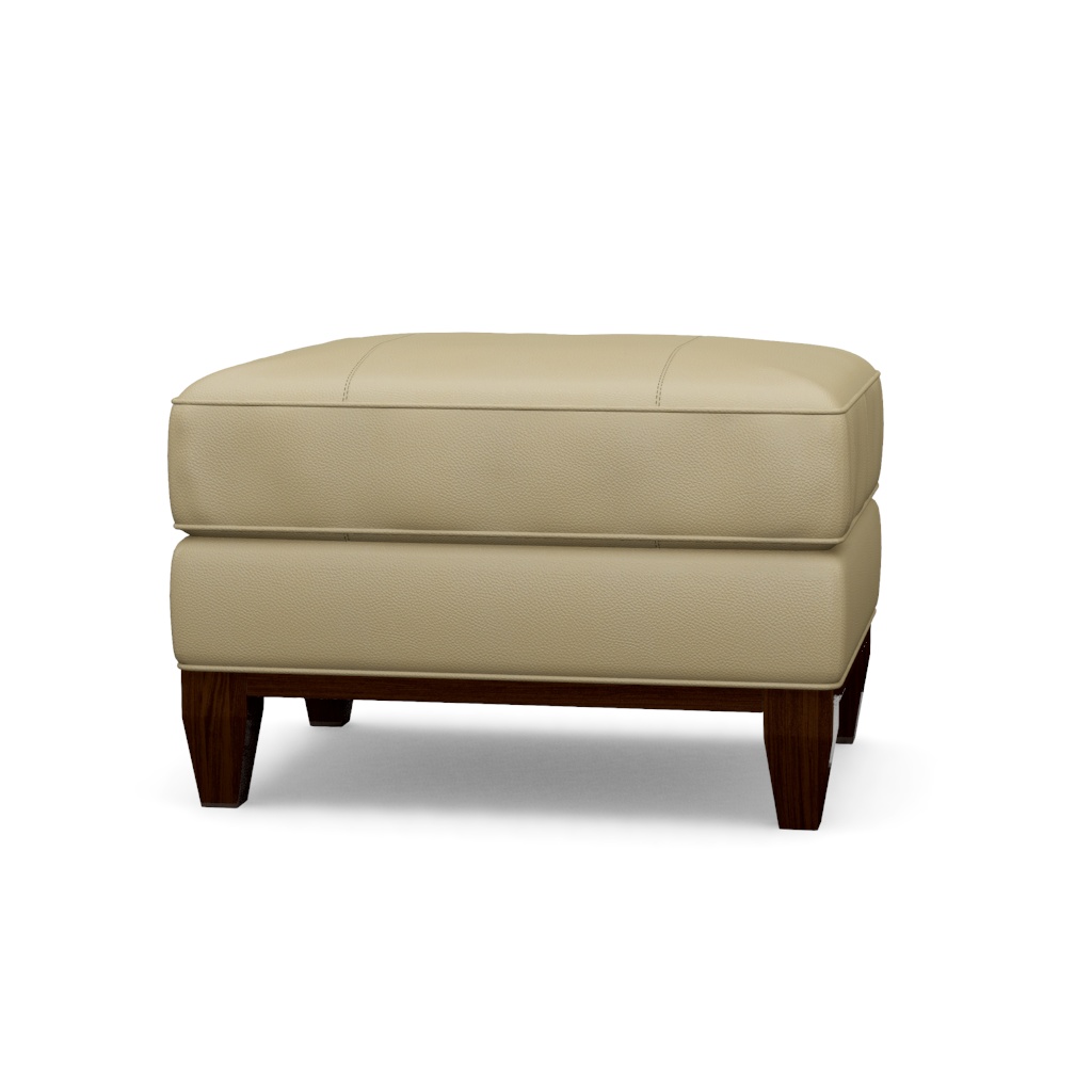 Conrad Leather Ottoman – View at 40°
