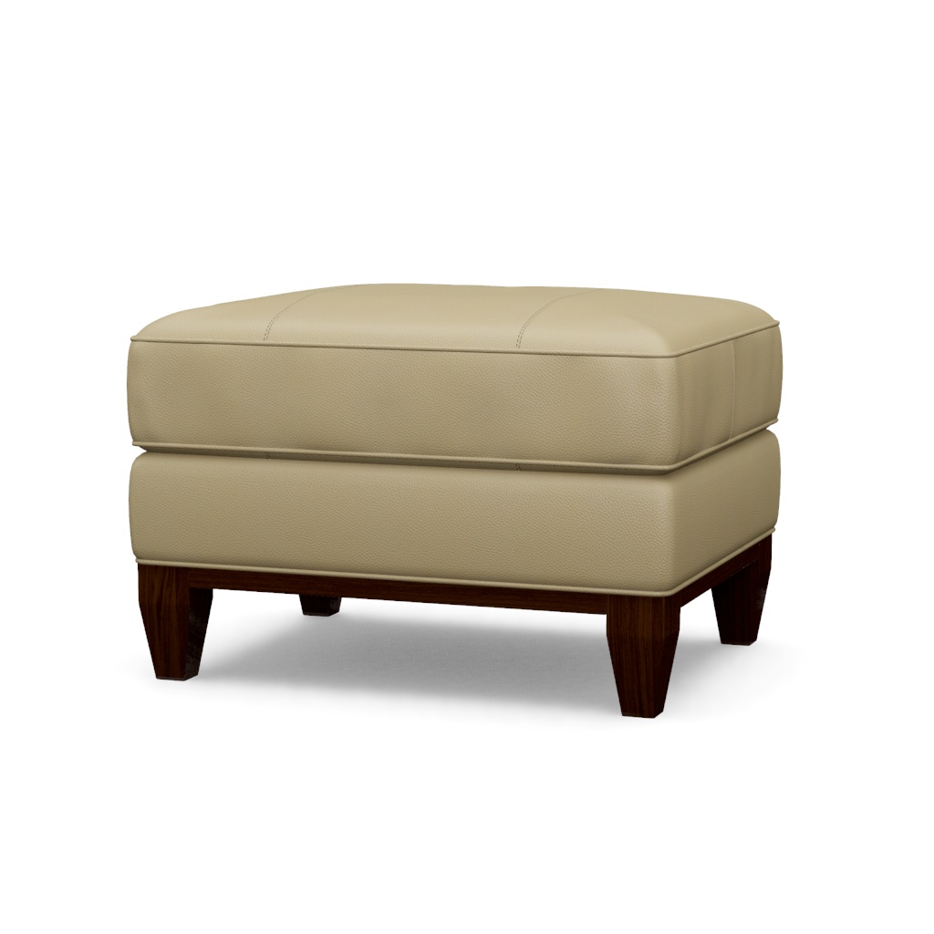 Conrad Leather Ottoman – View at 50°