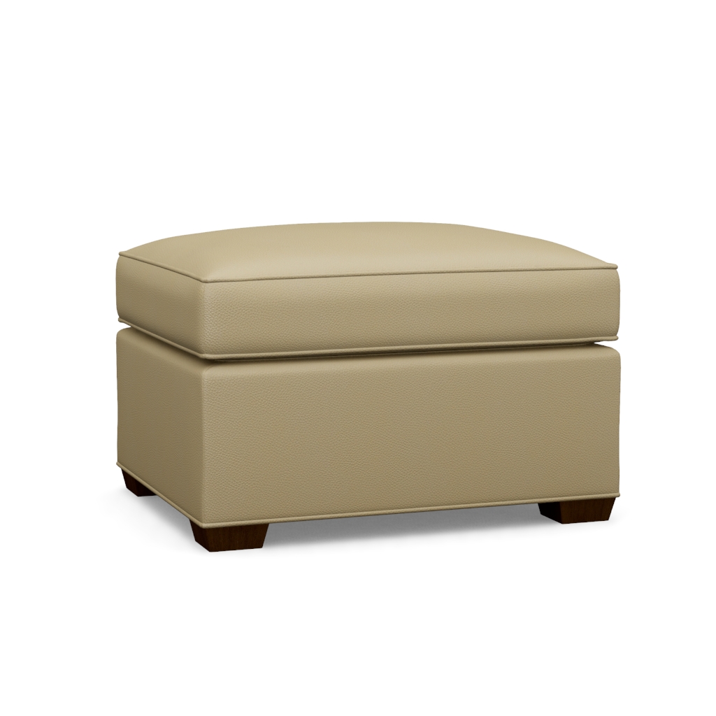 Fiona Leather Ottoman – View at 10°