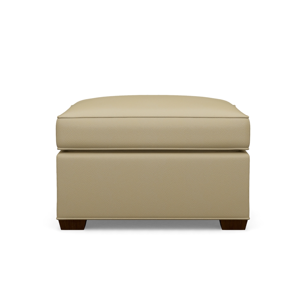 Fiona Leather Ottoman – View at 30°