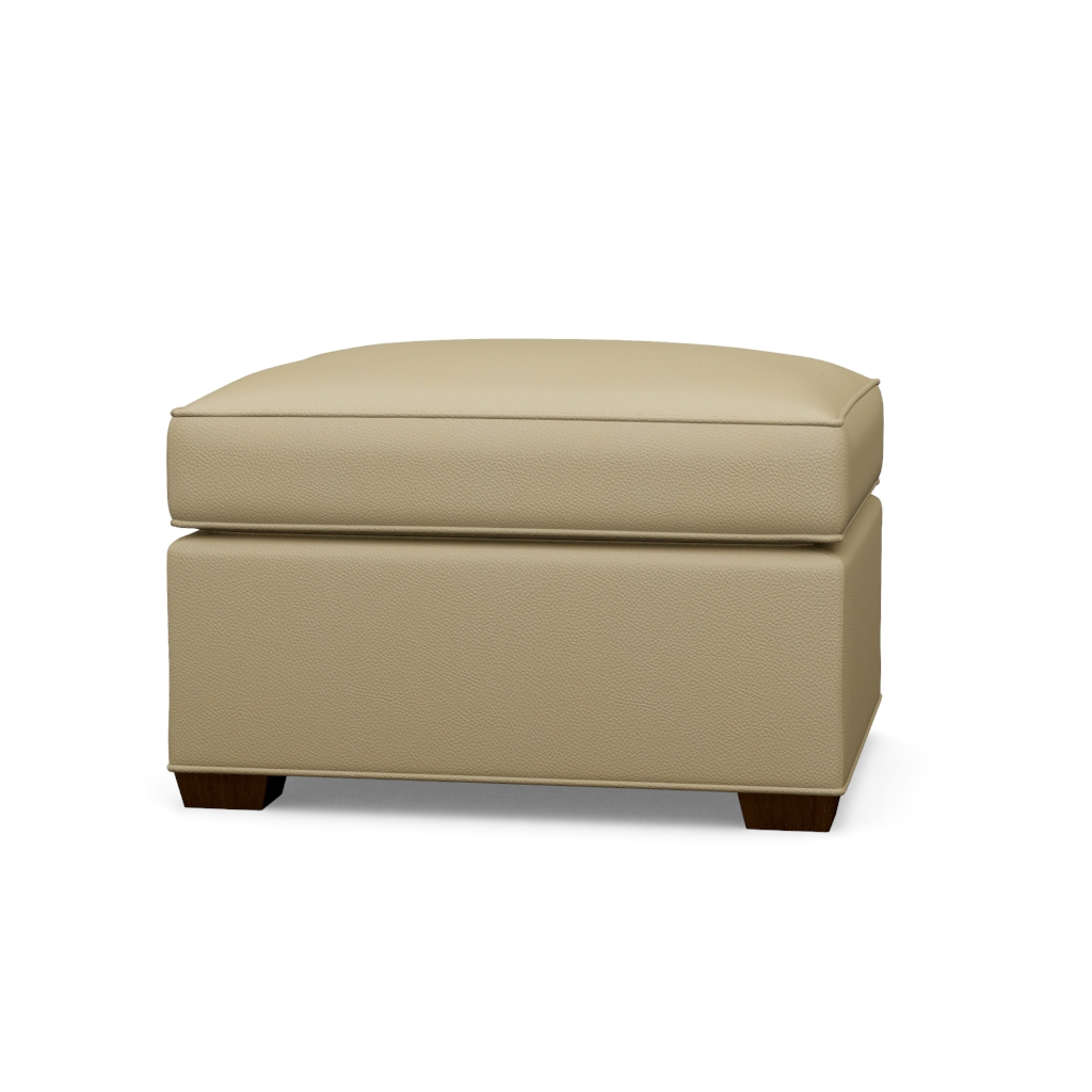 Fiona Leather Ottoman – View at 40°