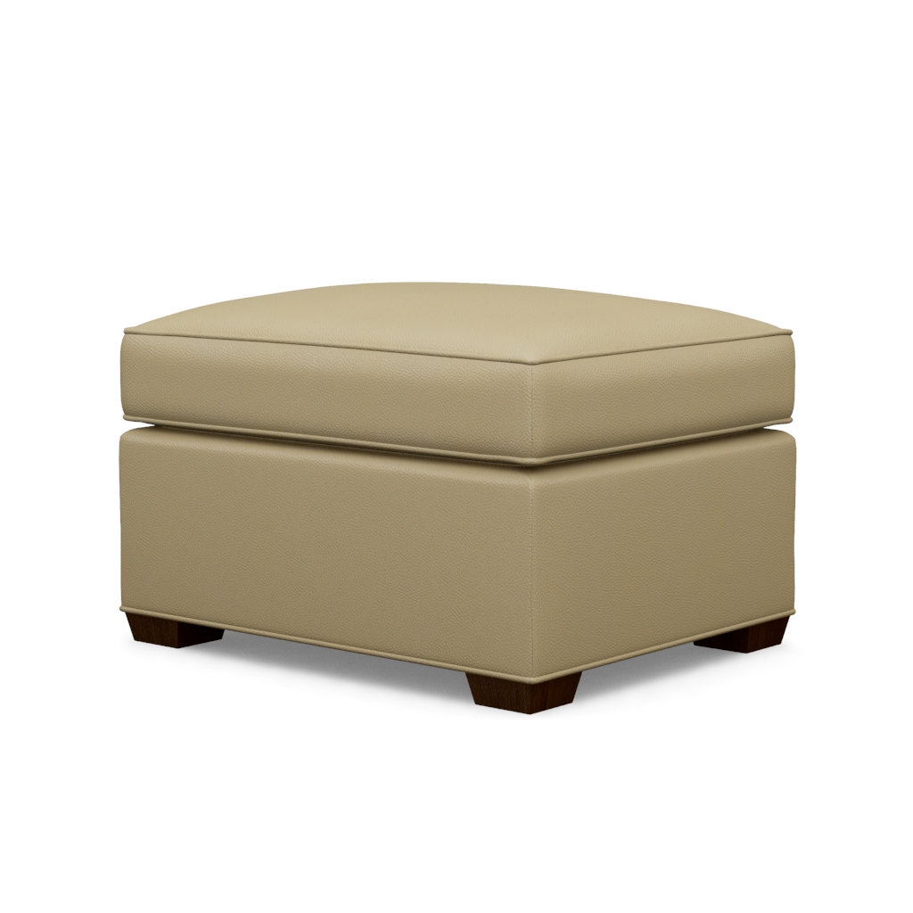 Fiona Leather Ottoman – View at 70°