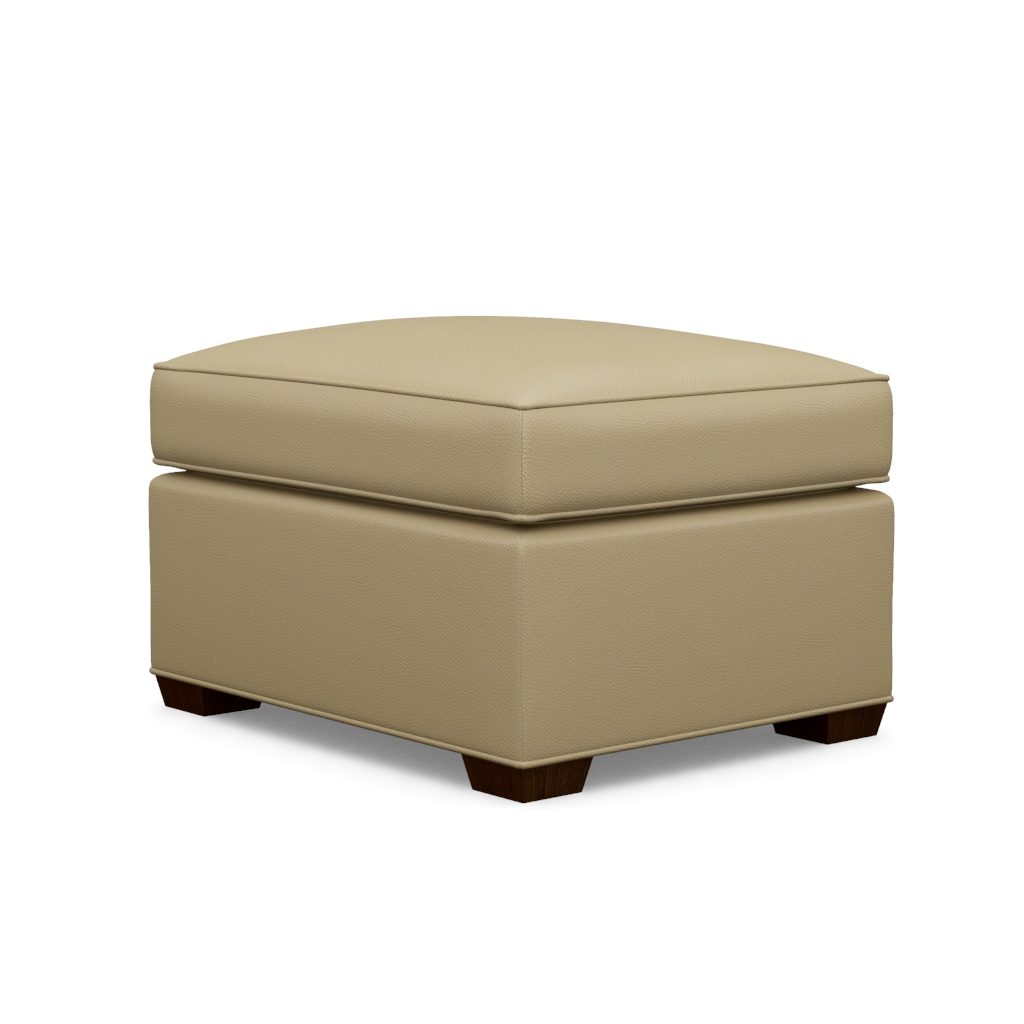 Fiona Leather Ottoman – View at 80°