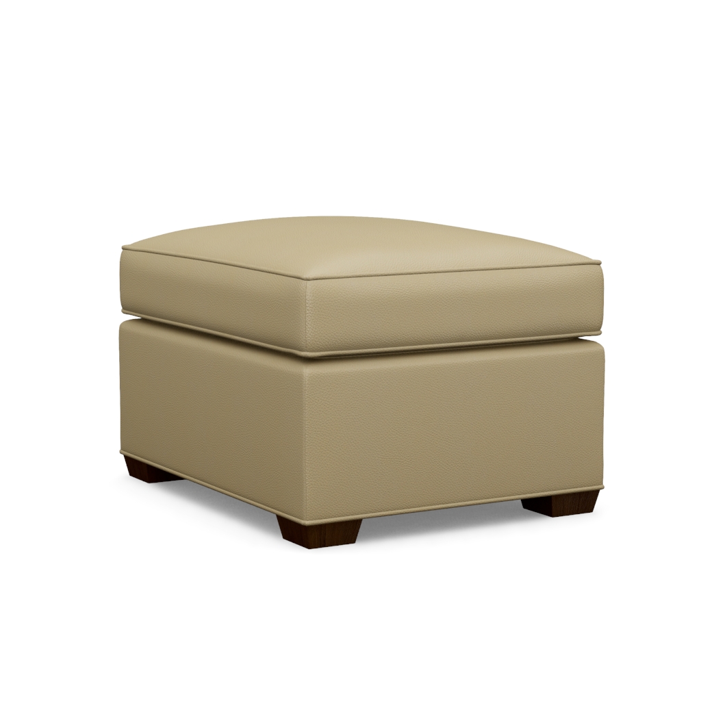 Fiona Leather Ottoman – View at 90°