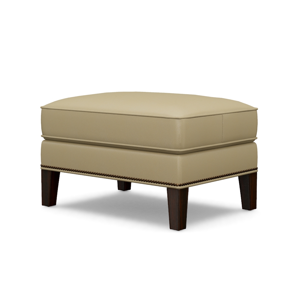 Ashton Leather Ottoman – View at 250°