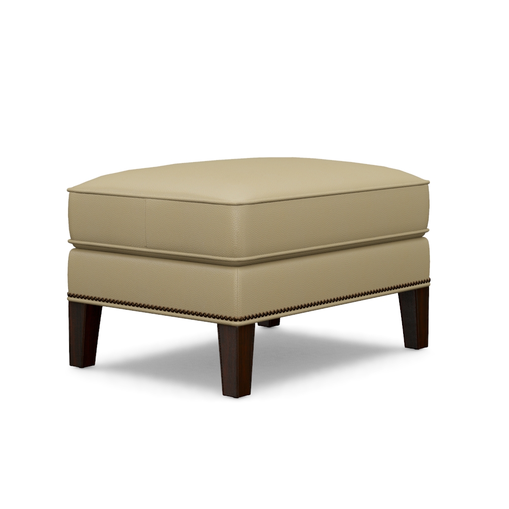 Ashton Leather Ottoman – View at 340°