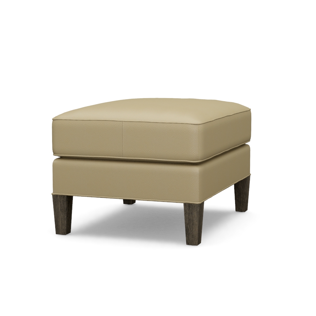 Turin Leather Ottoman – View at 320°