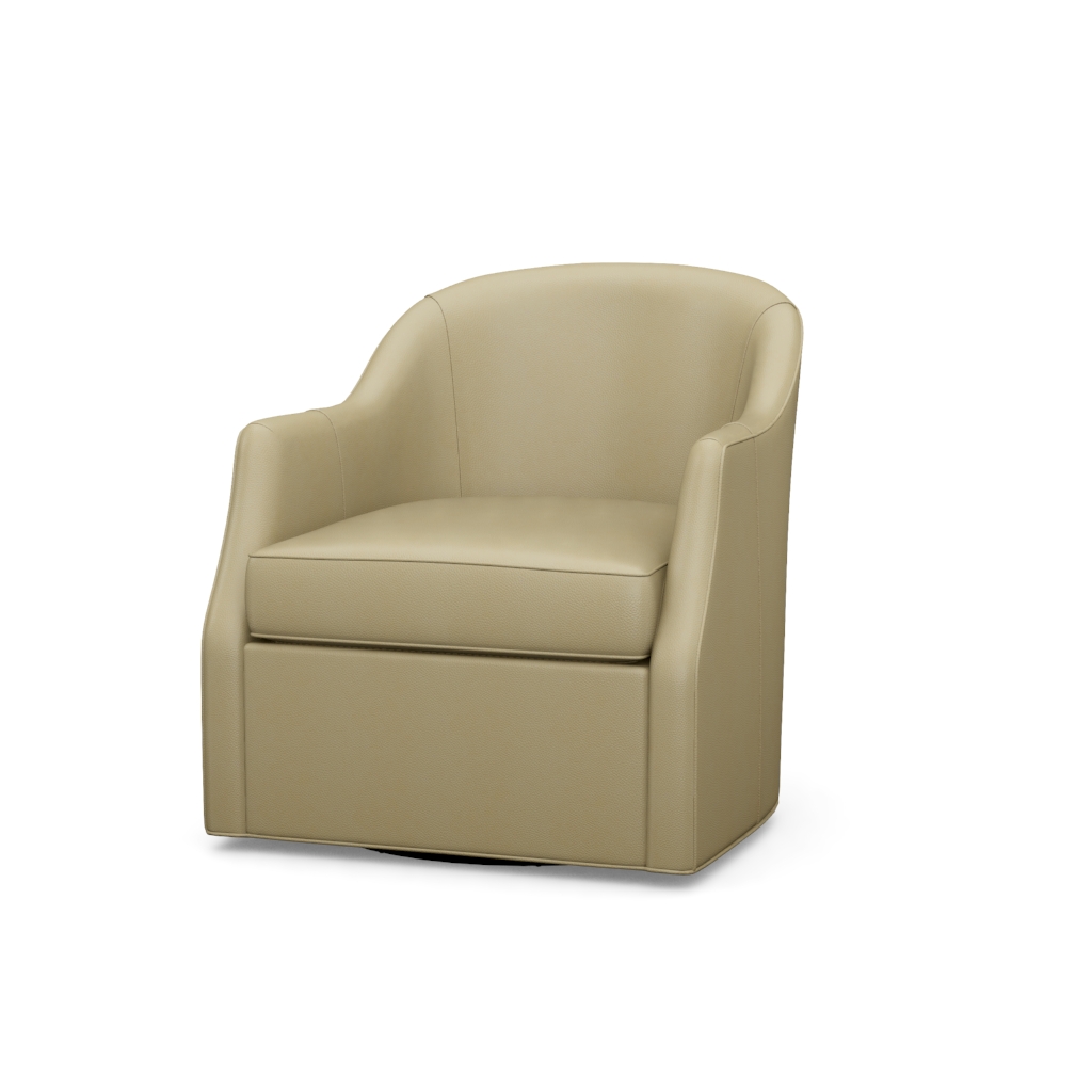 Escala Leather Swivel Chair – View at 50°