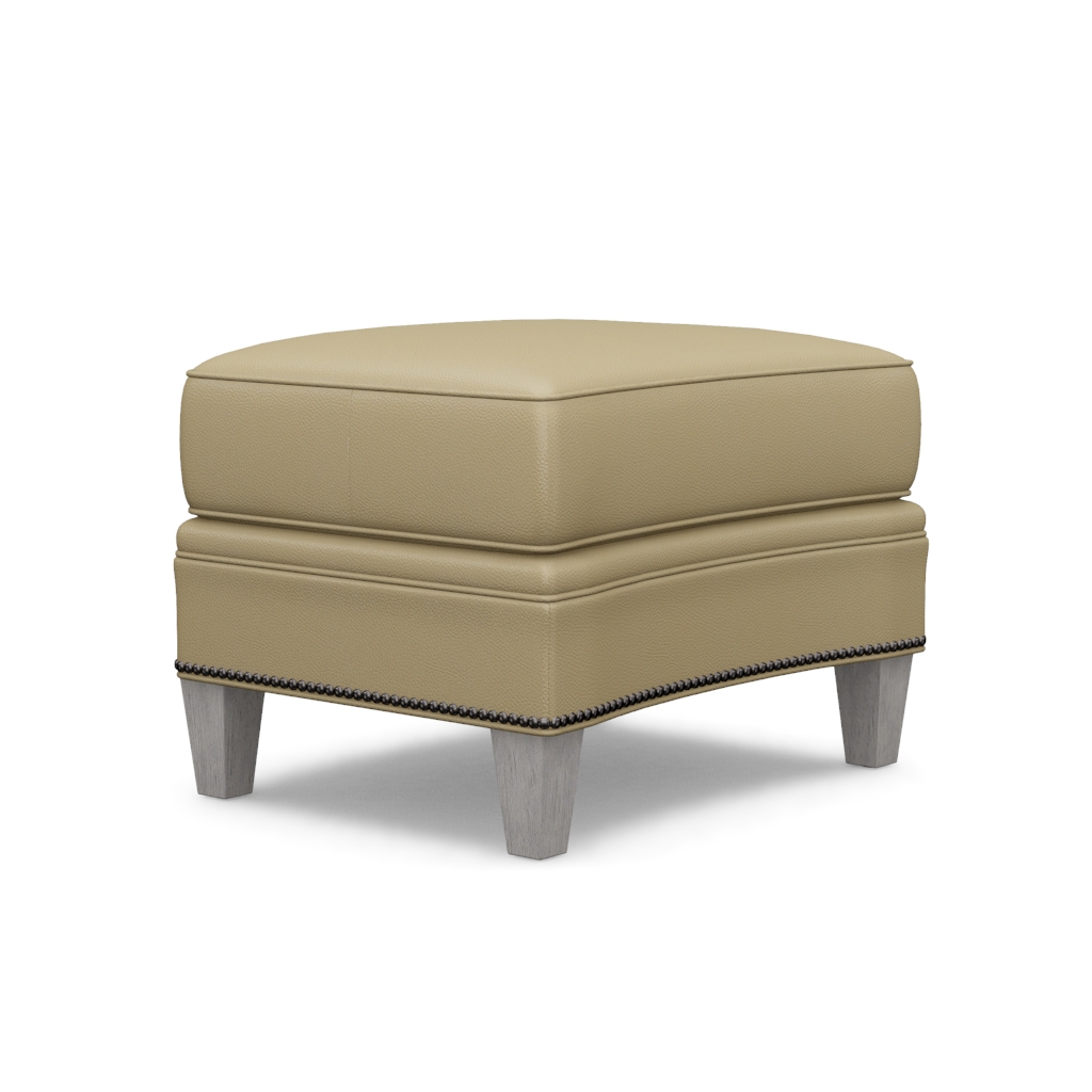 Bayville Leather Ottoman – View at 160°