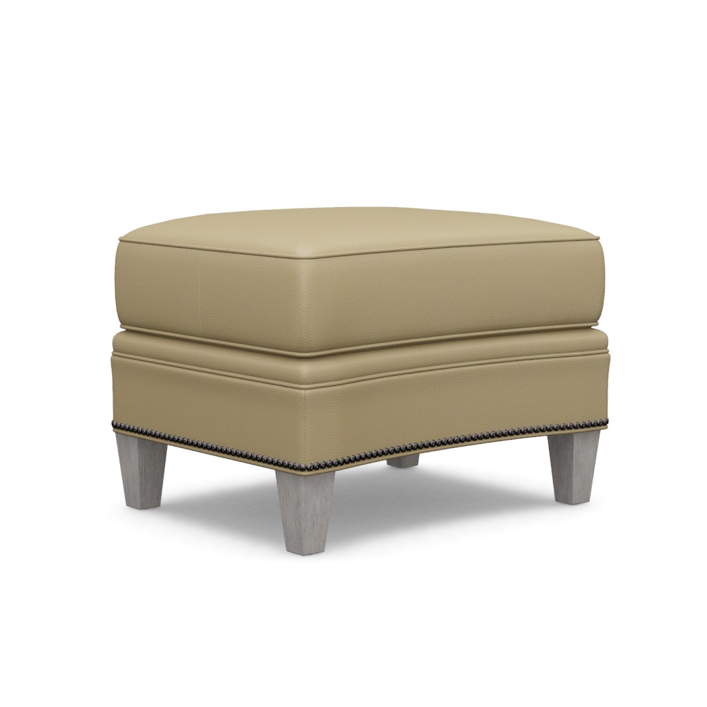 Bayville Leather Ottoman – View at 170°