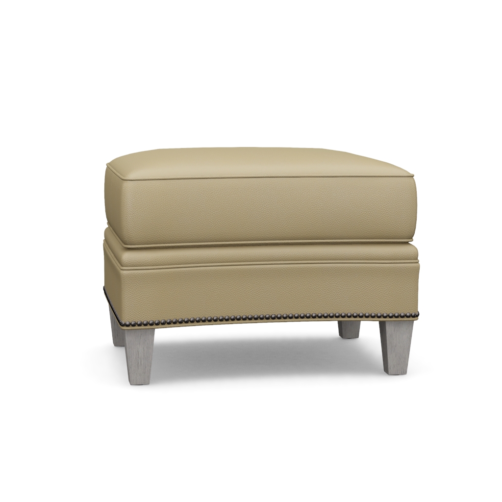 Bayville Leather Ottoman – View at 200°