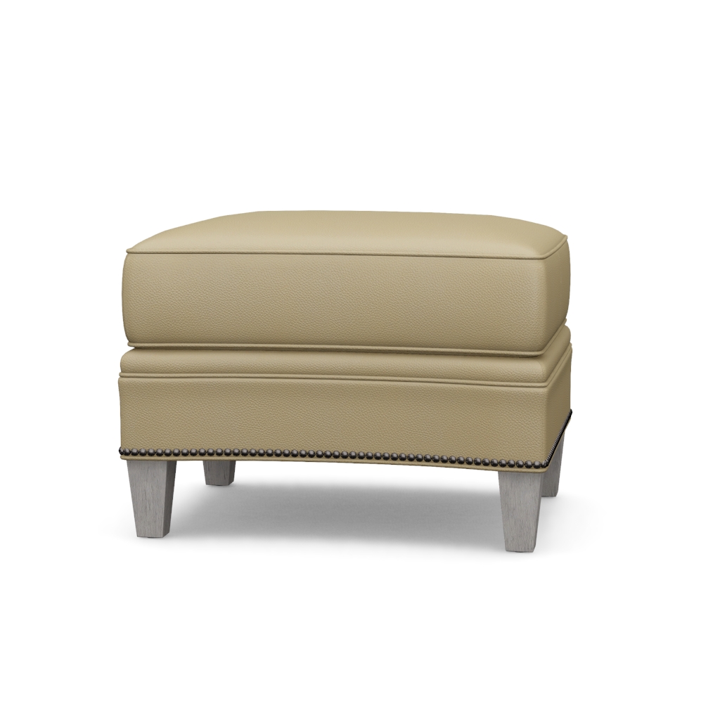 Bayville Leather Ottoman – View at 220°