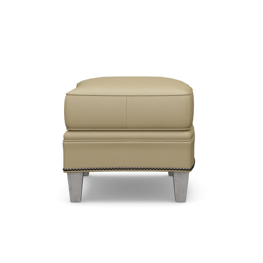 Bayville Leather Ottoman – View at 300°