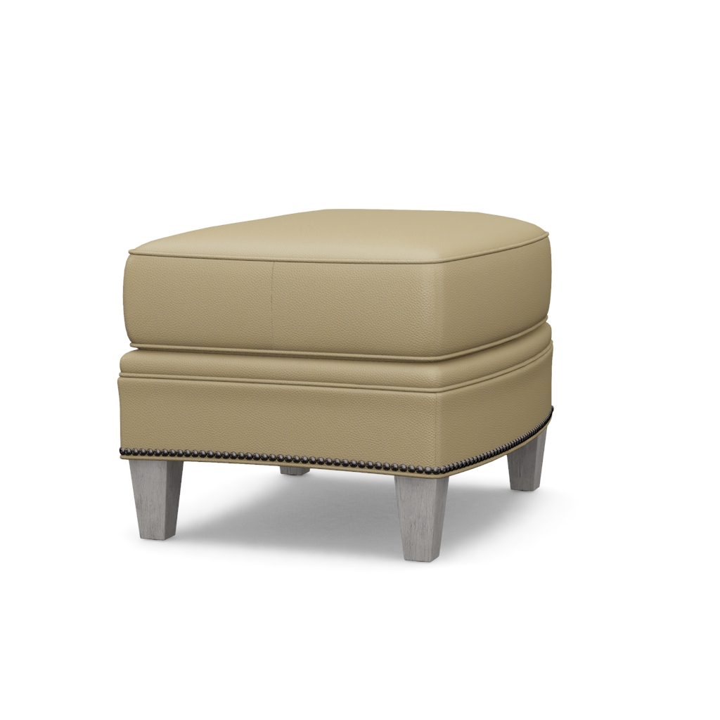 Bayville Leather Ottoman – View at 320°