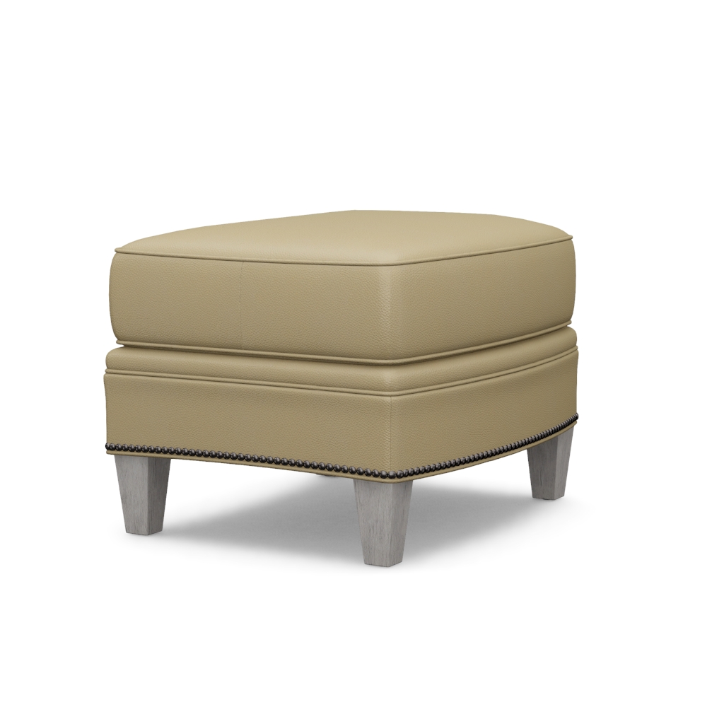 Bayville Leather Ottoman – View at 330°