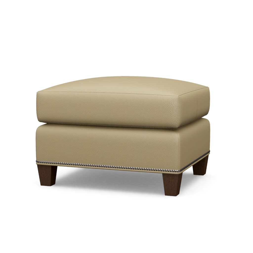 Strada Leather Ottoman – View at 230°