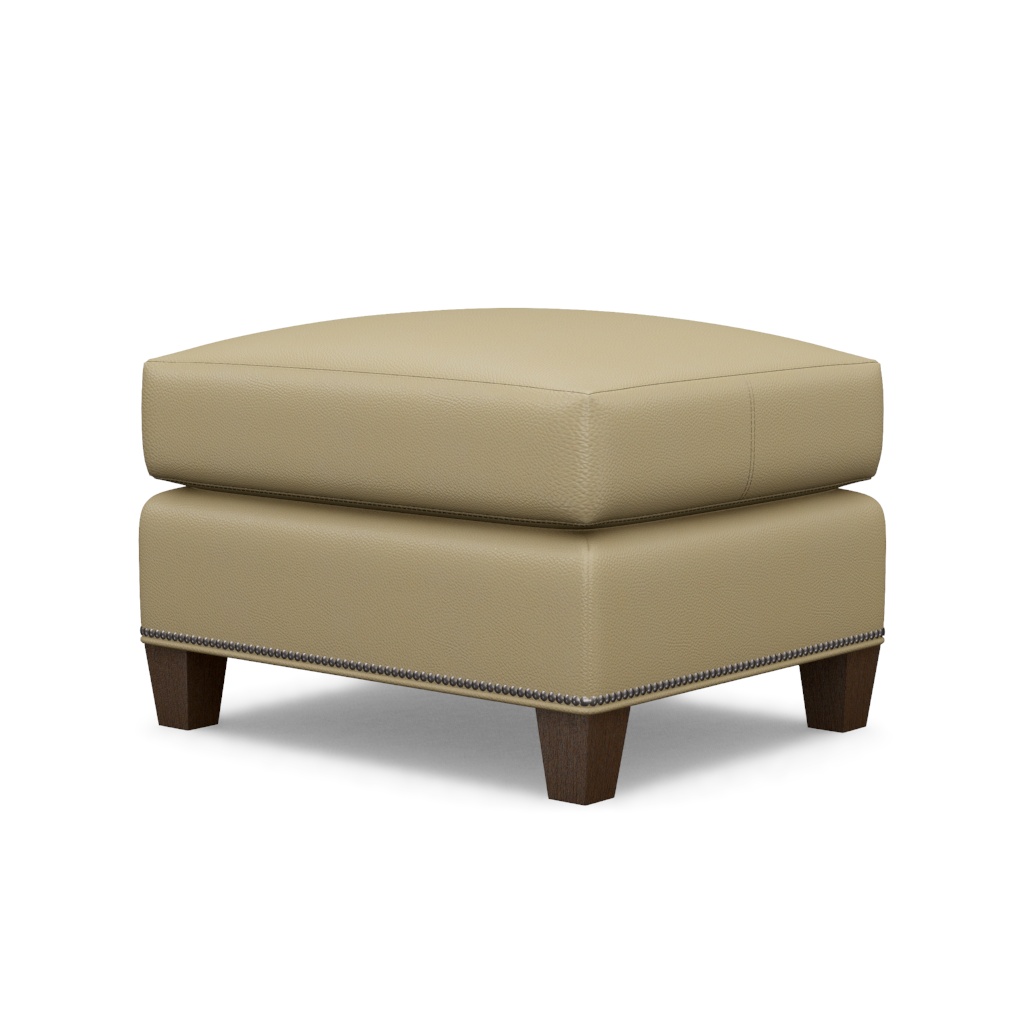 Strada Leather Ottoman – View at 250°