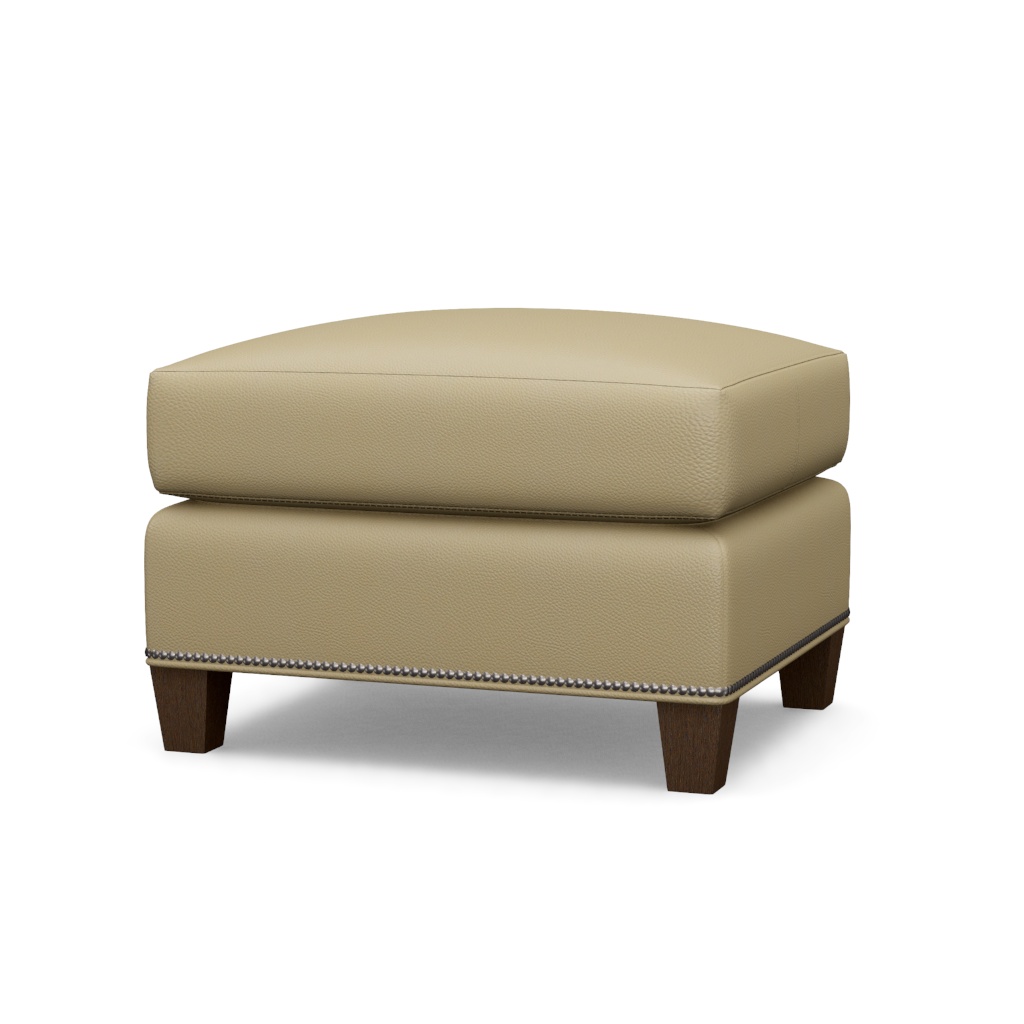 Strada Leather Ottoman – View at 50°