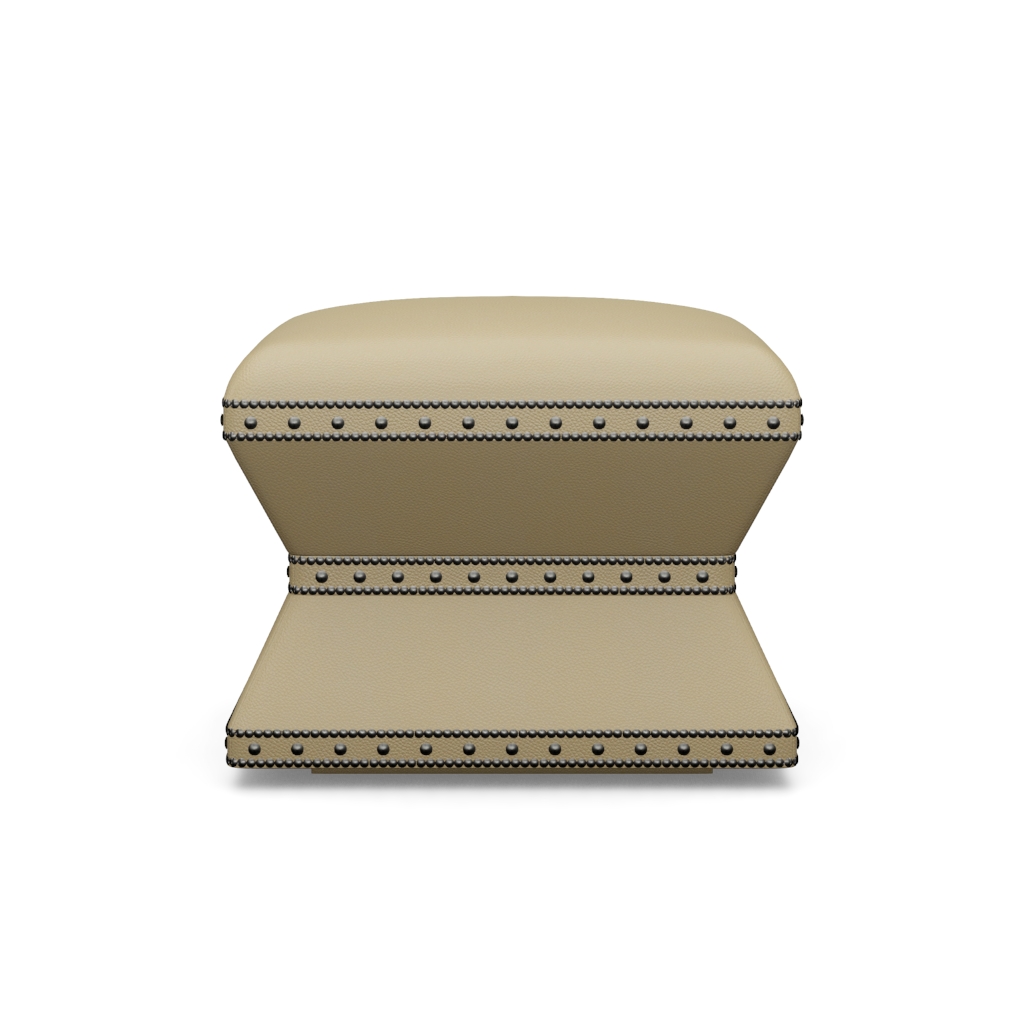 Wheatley Leather Ottoman – View at 300°